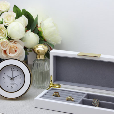 Modern & Contemporary Analogue Metal Quartz Movement / Crystal Tabletop Clock with Alarm