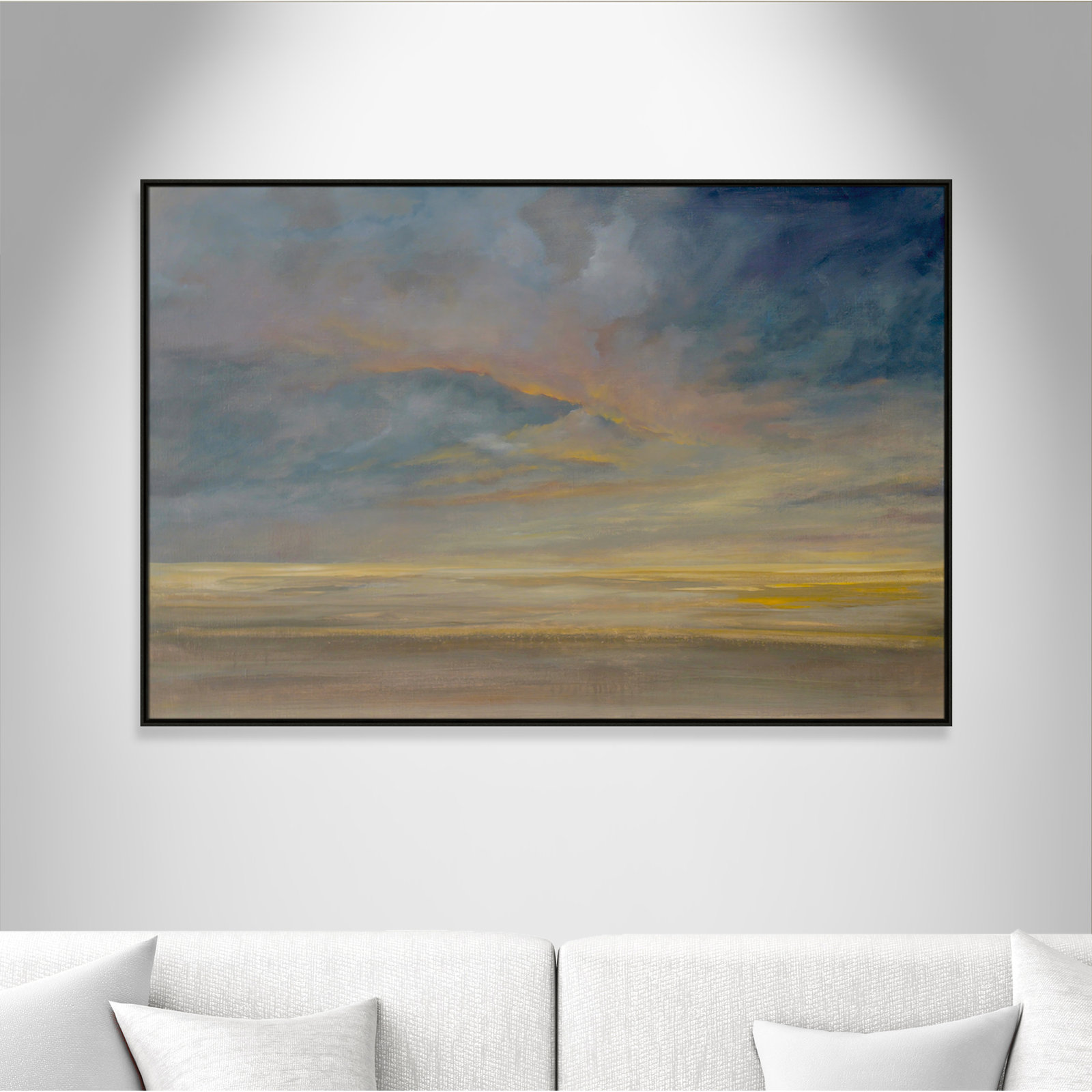 Saffi "Dawning Unrest" Painting, 41.5" H x 61.5" W, Black