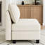 Module de siège simple avec accoudoirs en velours Allinson pour canapé modulaire Allinson-361484152