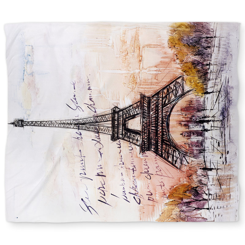 Eiffel Tower Sketch Duvet Cover | Bedroom Street Decor