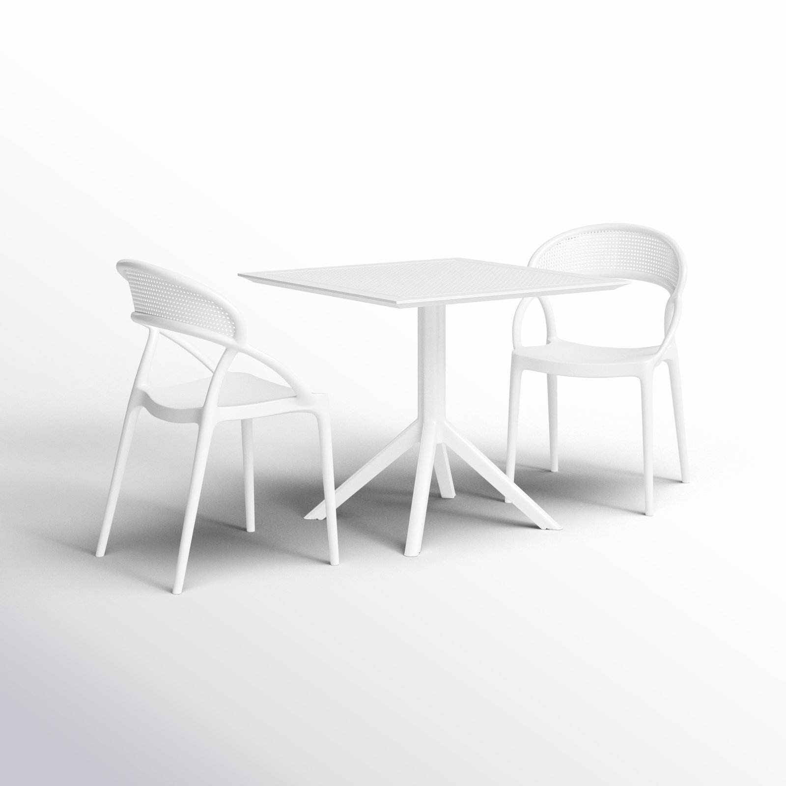 Farrah 32" Patio Bistro Set, White