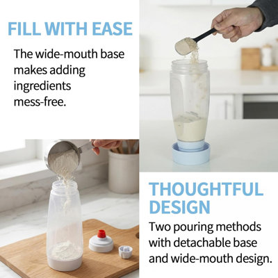 Distributeur de pâte avec mélangeur et fouet à fil - Comprend une spatule en silicone et une brosse de nettoyage