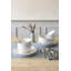 over&back Coupe 12-Piece Semi Hand-Finished Stoneware Dinnerware Set-99305512