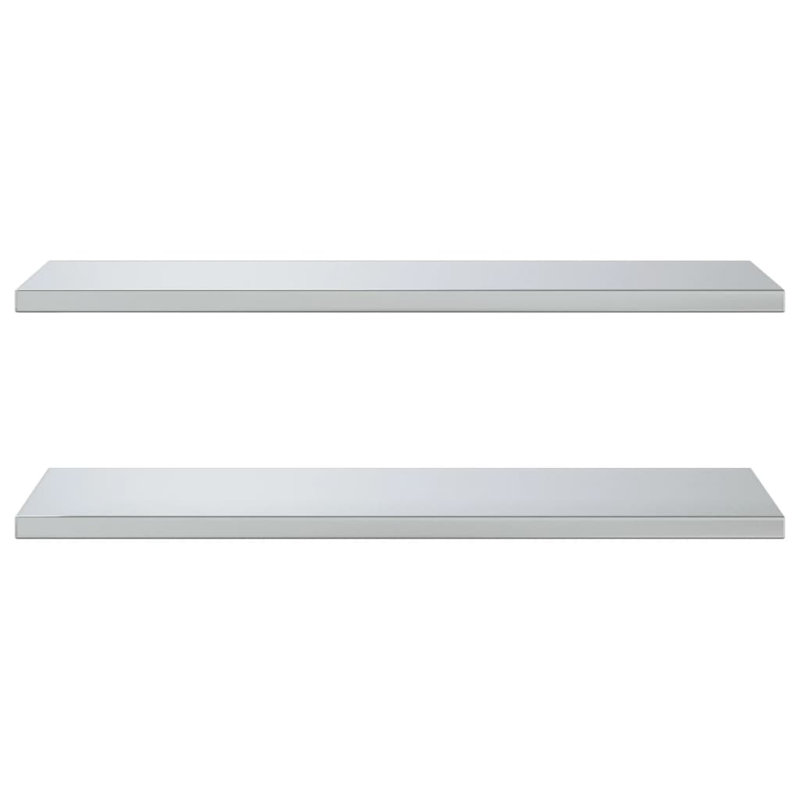 Roheel Stainless Steel Bracket Shelf, Silver, 3cm H x 100cm W x 40cm
