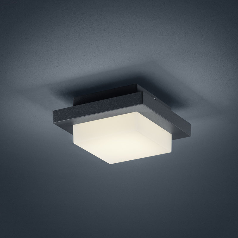Gostkowski Integrated LED Outdoor Flush Mount, Charcoal