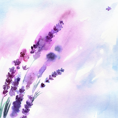 Orean " Lavender Flowers " by Elena Efremova Painting Print