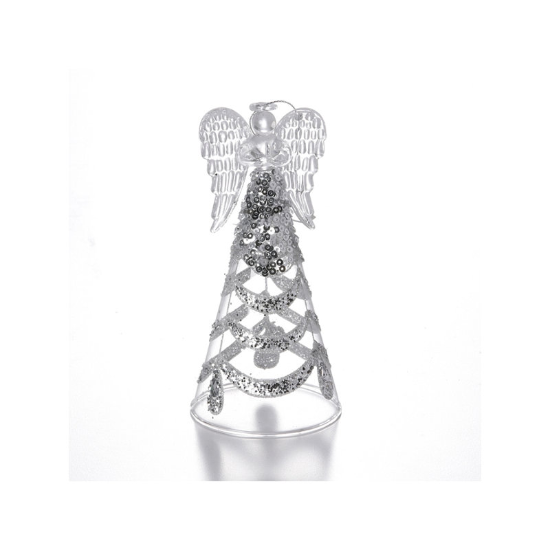 Ornement figurine suspendu en verre fée