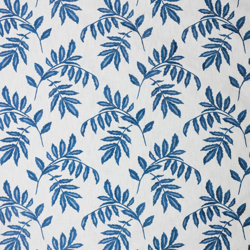 Tissu avec feuilles tombantes Prive, Indigo humeur