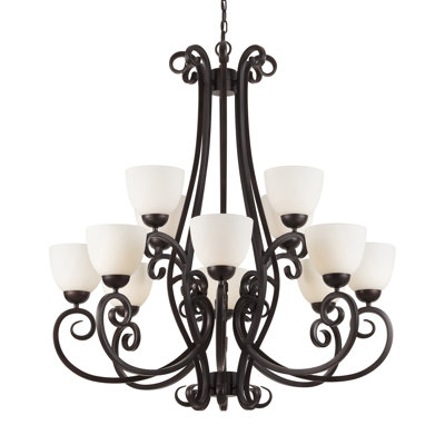 Heneman 12 - Light Dimmable Tiered Chandelier