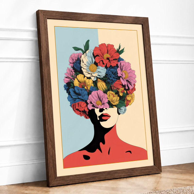 Blooming Crown Botanical - Framed Print, Walnut, A1 - 84.1 x 59.4 cm