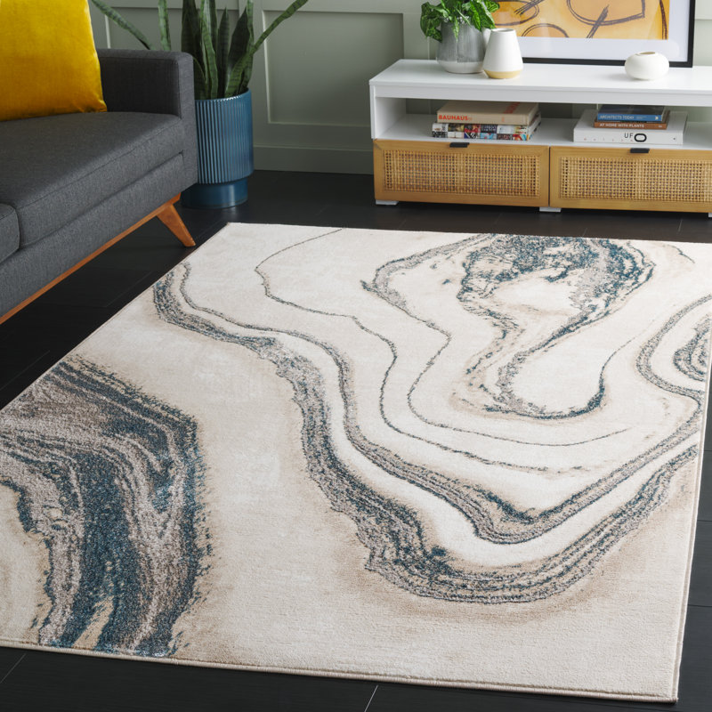 Tapis abstrait Orchard Performance, Rectangle 5 pi 3 po x 7 pi 6 po