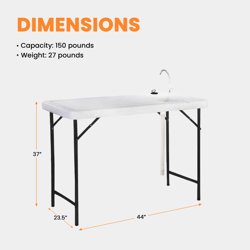 23.5'' Rectangular Portable Folding Table