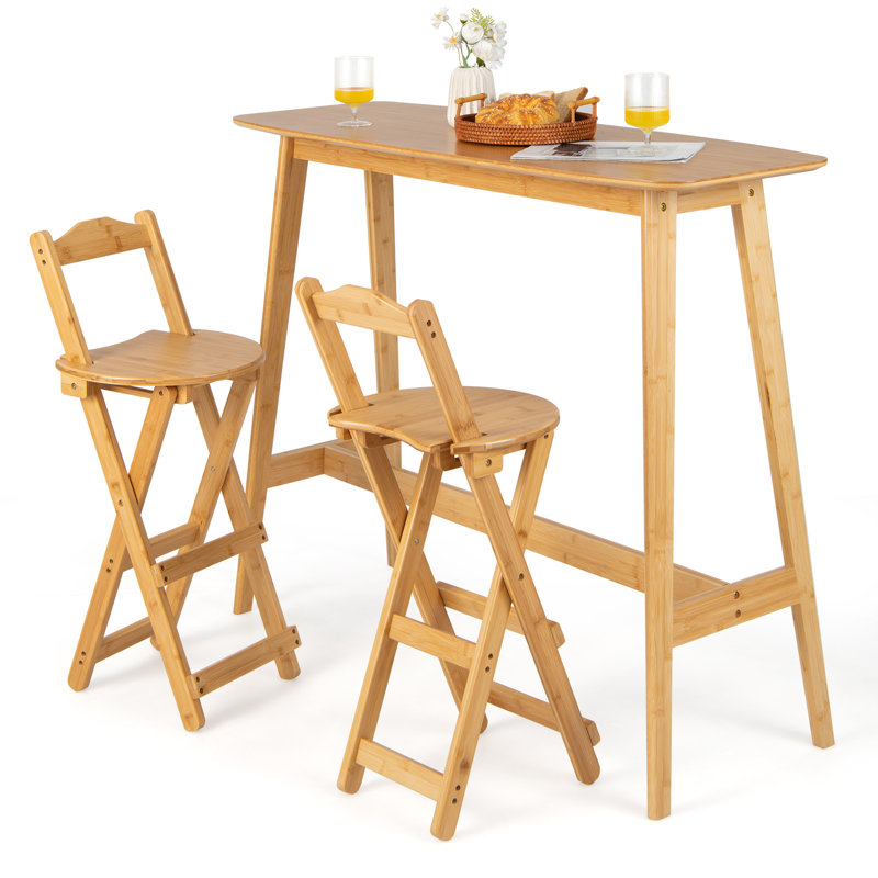 Kepley Bamboo Solid Wood Dining Set