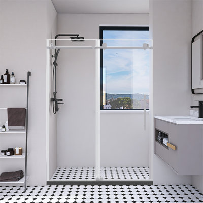 Porte de douche sans cadre l 60,01 po x H 76,01 po