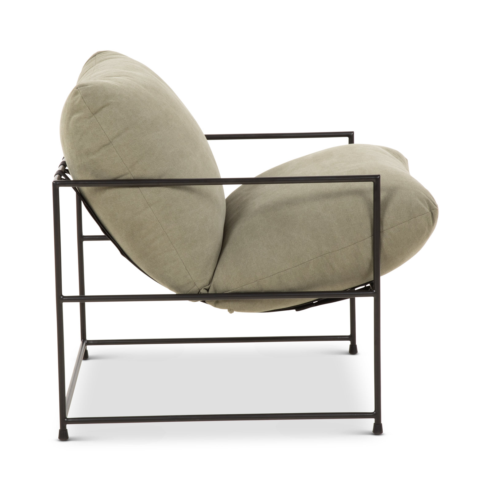 Danita Upholstered Armchair, Washed Green Performance Canvas
