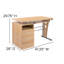 Picabo Computer Desk with Three Drawer Single Pedestal and Pull-Out Keyboard Tray-1603306033