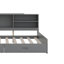 Lit plateforme double avec tête de lit, tiroirs et tablettes-1341760880