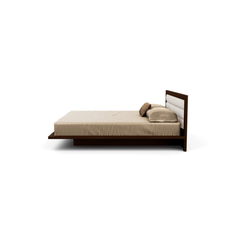 Moduluxe Upholstered Bed, Onyx, California King, Natural Walnut