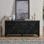 Buffet 65,2 ", détail géométrique pour le salon - noir
