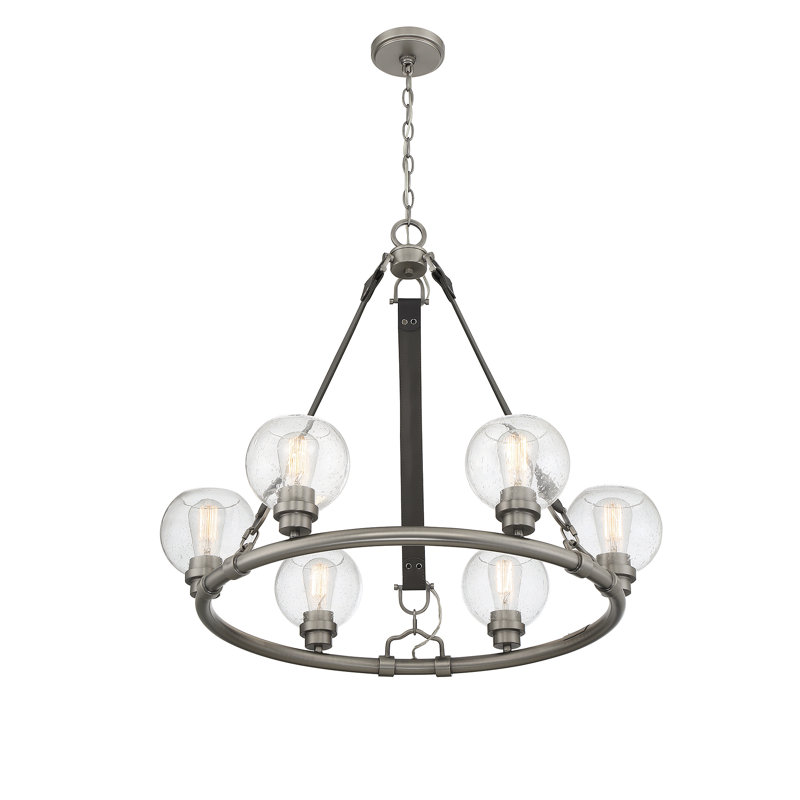 Lustre 6 lumières Bozeman, Nickel
