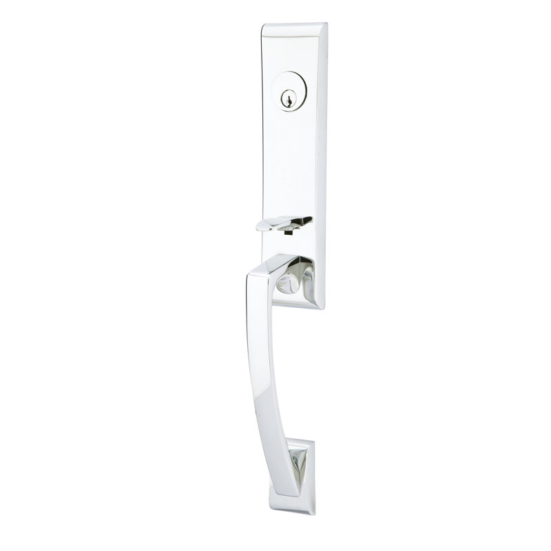 Entretoise tubulaire Emtek Apollo, Levier Helios, Chrome poli, Gaucher