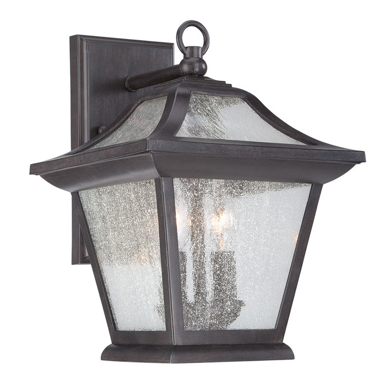 Lanterne murale d'extérieur 2 lumières Vanleer, Corail noir