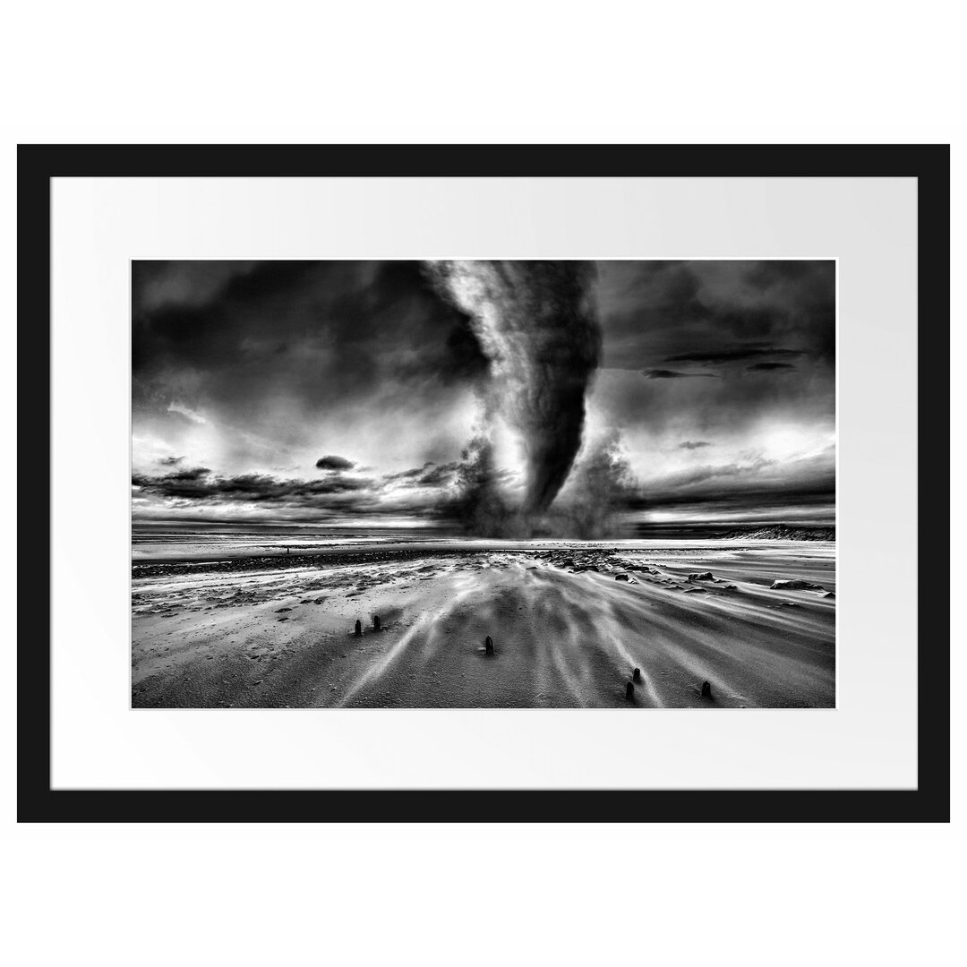 Gerahmtes Poster Dramatischer Tornado