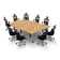 Albin 9 Person Conference Meeting Tables 3 piece Complete Set