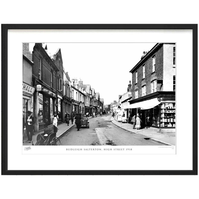 Budleigh Salterton, High Street 1918 - Single Picture Frame Print, 60cm H x 80cm W x 2.3cm D