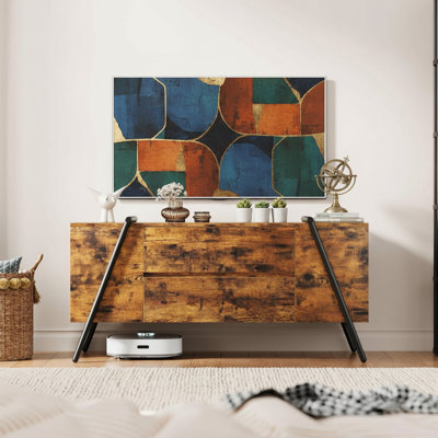TV Stand, With 2 Drawers And U-Shaped Base by 17 Stories
