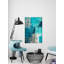 «Meditation in Teal II», reproduction d'aquarelle sur toile tendue-28510590