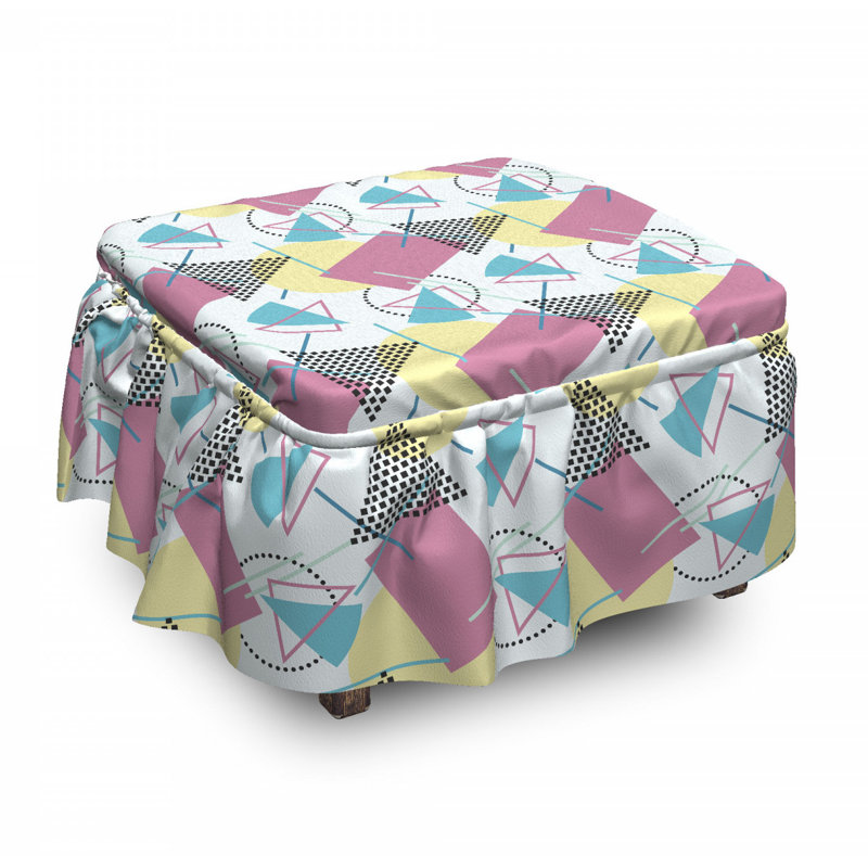Housse pour repose-pieds funky memphis