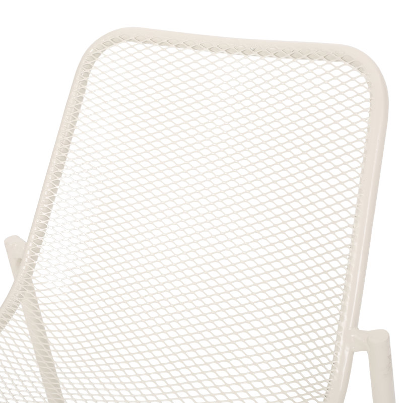 Summer Courtyard Chairs - Stackable Matte White Iron, 26 In. W X 22.51 D H, 7.8 Lb Iron Relax Zone, 25.67" 22.51"