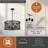 Gaudreau 5 - Light Steel Dimmable Drum Chandelier