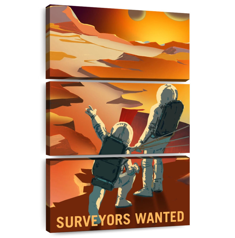 Oberle Mars Explorers Wanted Poster IV, 50" H x 32" W