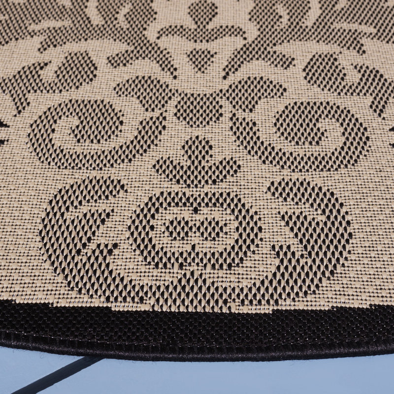 Tapis sable / noir Arneshia, Rectangle 6 pi 7 po x 9 pi 6 po