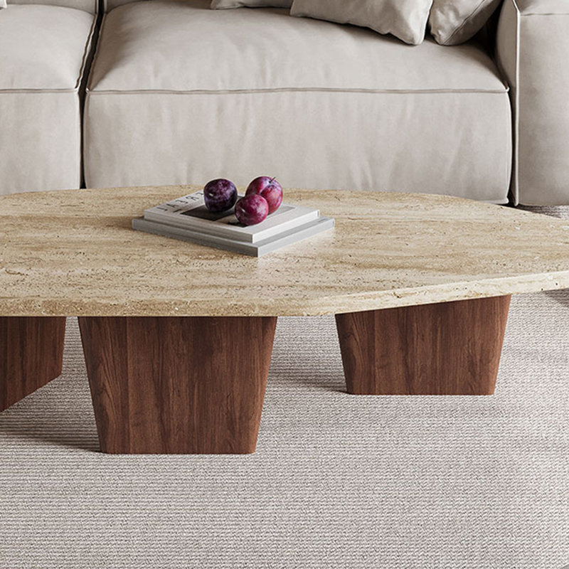Table basse en bois massif, H 13,8 po x L 47,2 po x l 26,8 po