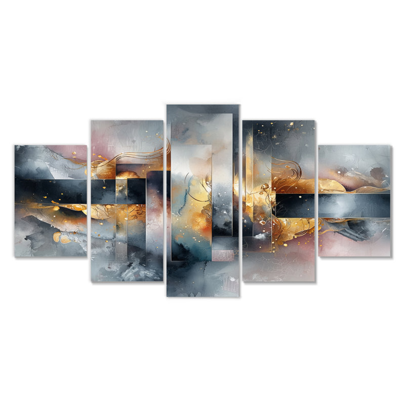 Geometric Ink Pulse III - Constructivism Wall Decor - Art mural moderne