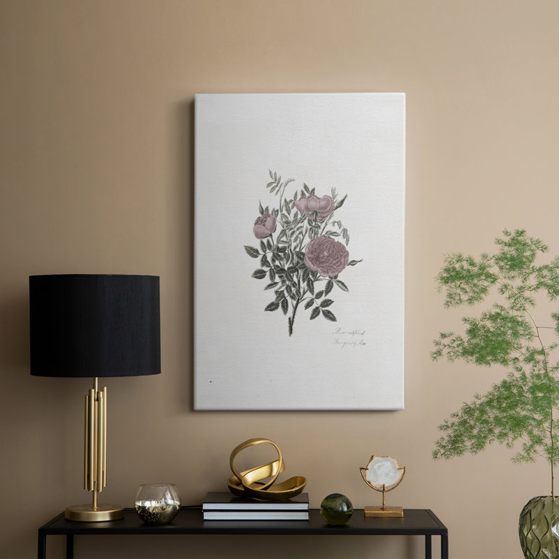 Imprimé floral rétro CXC - galerie enveloppée Cavas, H 27 po x l 18 po