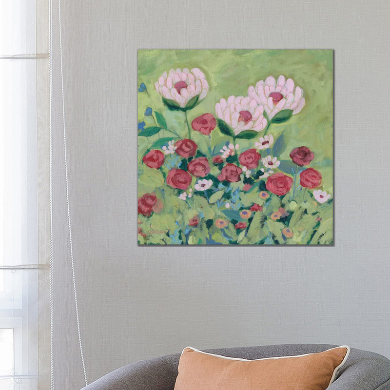 Floral XXX by Teresa Kogut - Painting on Canvas, Wrapped Canvas, 66.04cm H x 66.04cm W x 1.91cm D