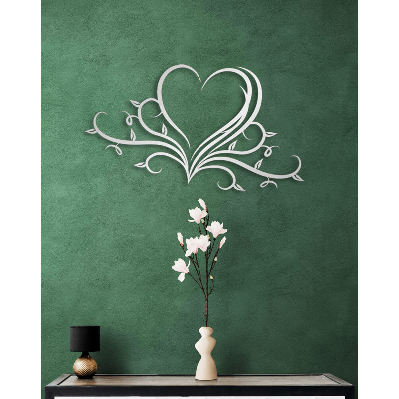 Cœur en métal, décoration murale «Love Art» avec votre texte personnalisé pour décoration intérieure, mariage, cadeau de la Saint-Valentin