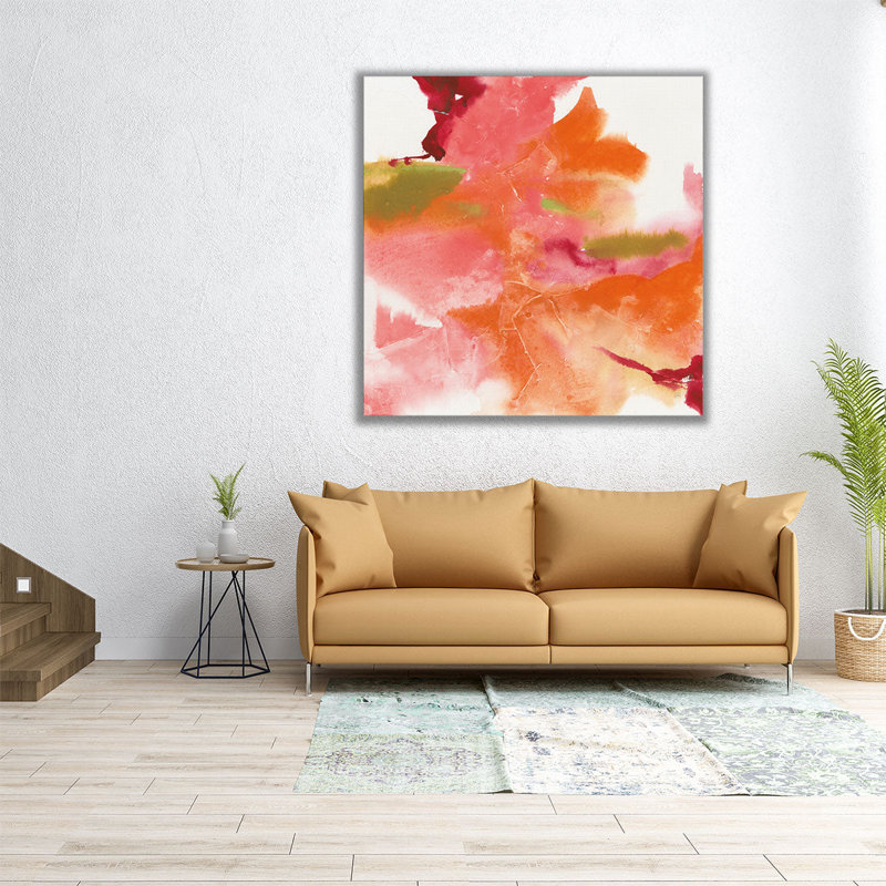 Pensées de printemps I - reproduction d'art sur toile, H 12 po x l 12 po