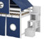 Lit mezzanine double avec tour et tente-1658402725