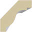 Endurathane Hillsborough Traditional Smooth Crown Moulding, 1 1/4"H x 1 1/4"P x 1 3/4"F x 94 1/2"L, Factory Primed