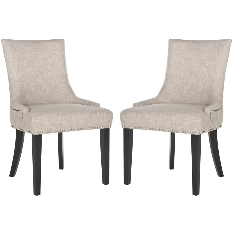 Gallager 19.5'' H Upholstered Parsons Chair, Grey Viscose Blend, 2