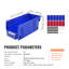 Plastic Storage Bin, (11-Inch), Hanging Stackable Storage Organizer Bin, Blue/Red, 12-Pack, Heavy Duty Stacking Containers For Closet, Kitchen, Office, Or Pantry Organization