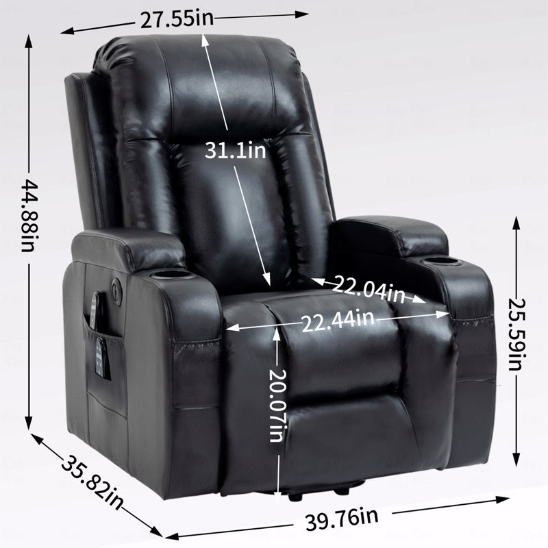Fauteuil inclinable Infini, Noir