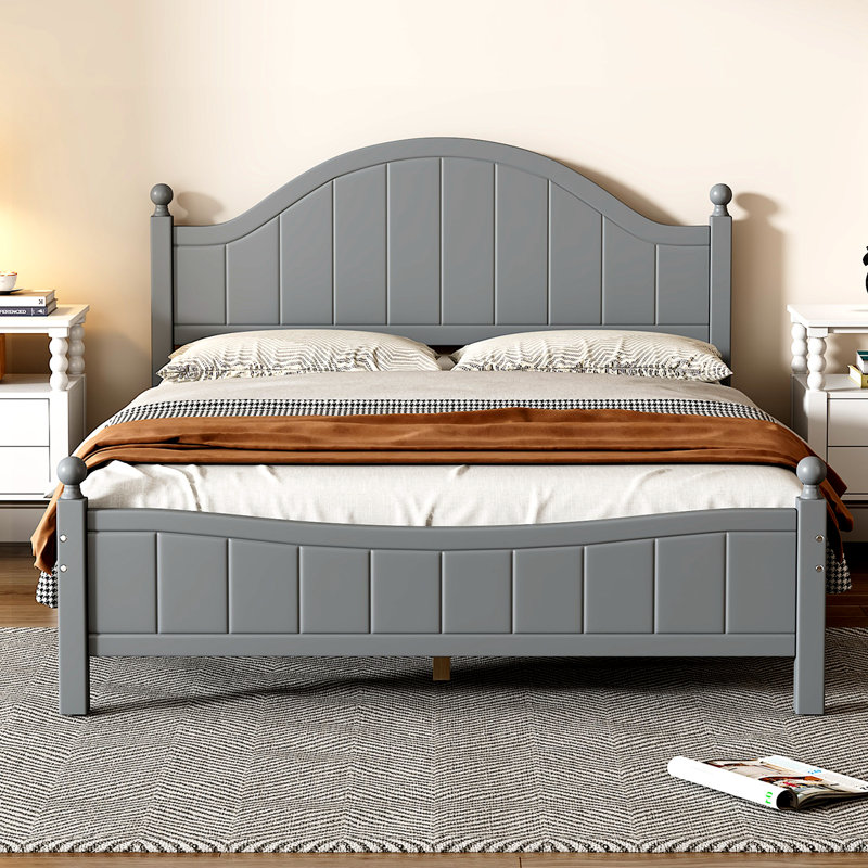Dunstanburgh Platform Bed, Full, Gray