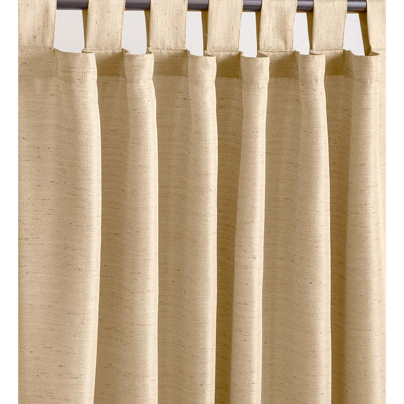 Semi Sheer Curtain Single Panel, 54" W x 108" L, Linen