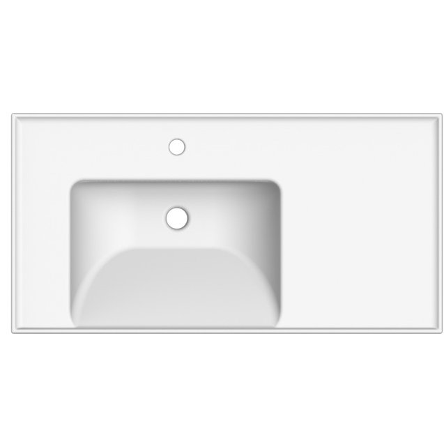 Scarabeo By Nameeks ML 19'' White/Chrome Ceramic Rectangular Bathroom Sink with Overflow
